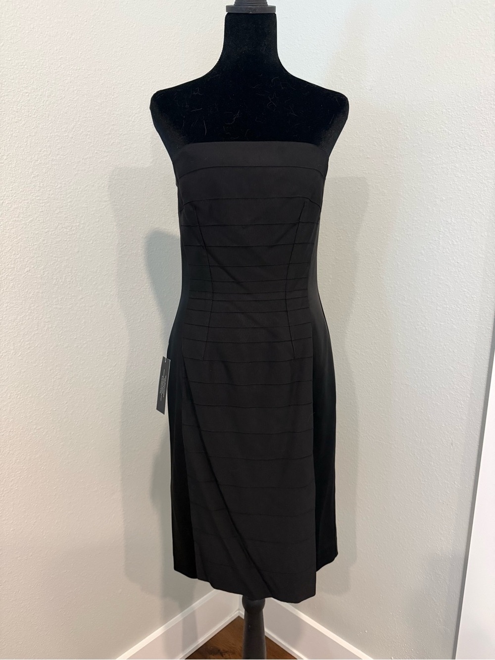 Ann Taylor Strapless Black Sheath Dress